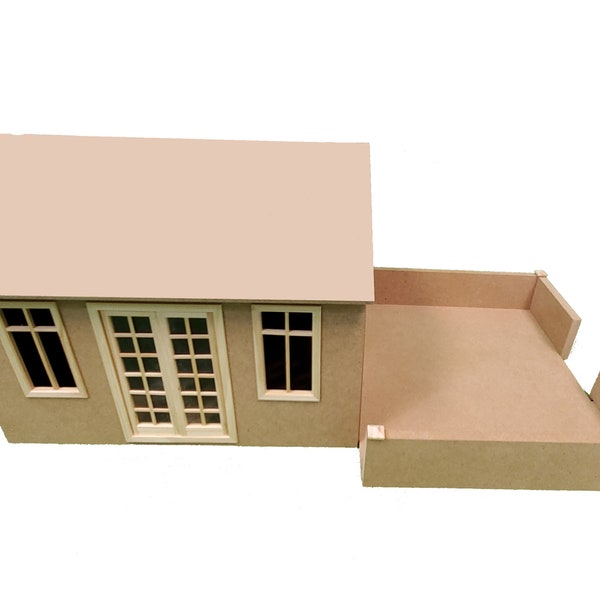 The Garden Pavilion Dollhouse KIT Room Box DIY 1:12 Scale Miniature