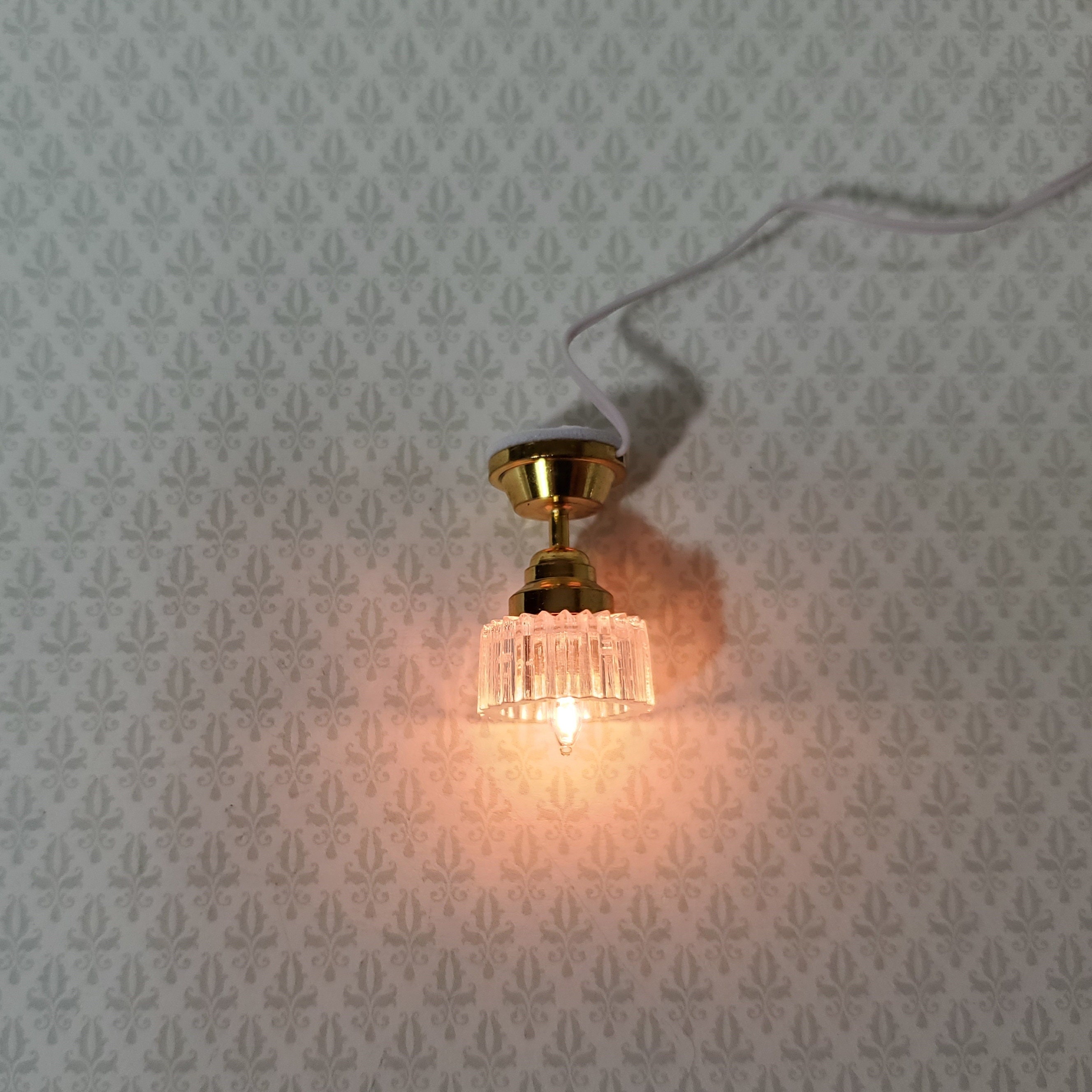 Dollhouse Ceiling Light Small Art Deco Style Hanging Electric Etsy