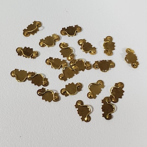 Dollhouse Drawer Pulls Victorian Style Gold Metal 20 Pieces 1:12 Scale Miniatures