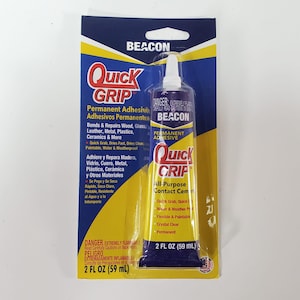 Beacon Quick Grip Contact Cement Glue Permanent Adhesive 2oz Wood Glass Metal Plastics