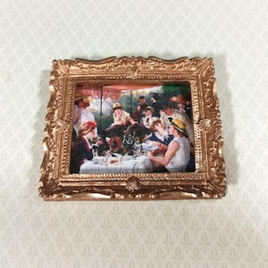 Renoir Flowers Miniature Picture With Gold Frame – 1:12 Scale Dollhouse Accessory - View #9