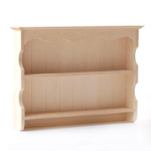 ドールハウス ディスプレイシェルフ 大型吊り下げ式 1:12スケール家具 未塗装木製