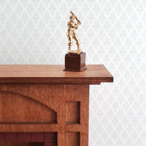 Dollhouse Miniature Baseball Trophy Statue Gold 1:12 Scale Painted Metal