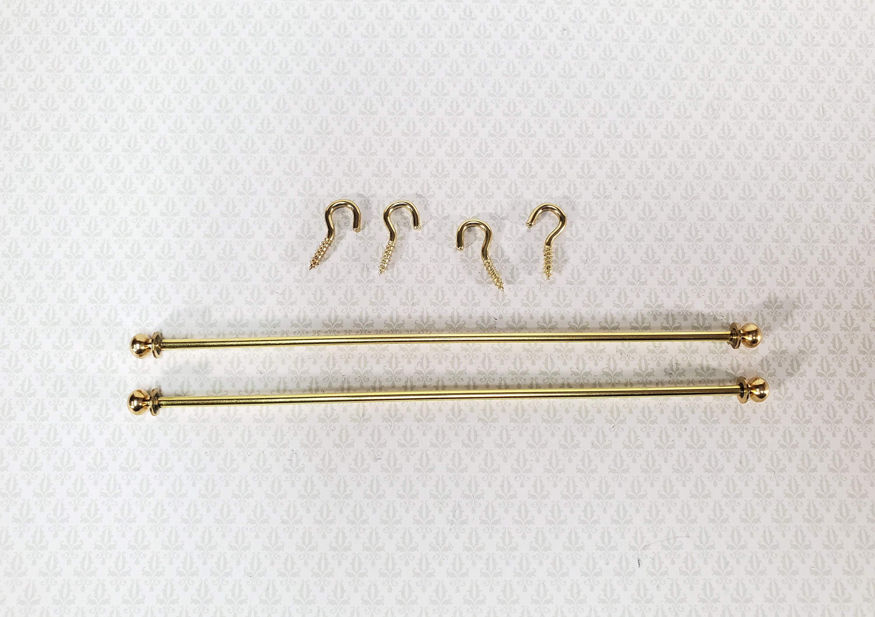 Dollhouse Long Curtain Rods Brass X2 for Windows 5 1/2 - Etsy