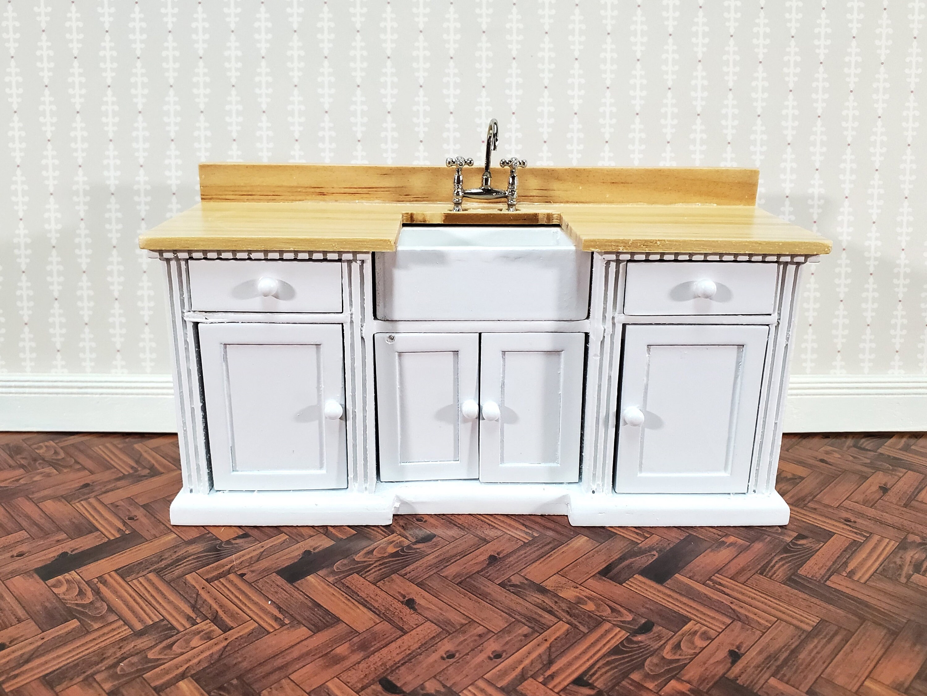 Dollhouse Kitchen Sink 112 Scale Miniature White Etsy