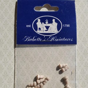 Dollhouse Miniature Wood Knobs or Drawer Pulls Small 12 Pieces 1:12 Scale 6 mm