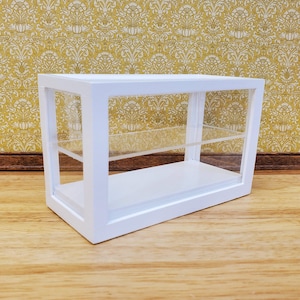 Dollhouse Low Display Case for Bakery Store or Shop 1:12 Scale Furniture White