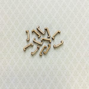 Dollhouse Miniature Drawer Pulls Handles Wood 12 Pieces 1:12 Scale 3/8" Handmade