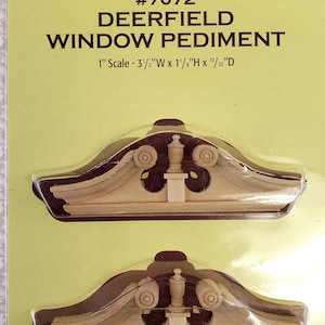 Dollhouse Miniature Window Pediment Ram's Head Wood 1:12 Scale Houseworks #7072