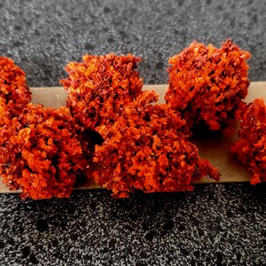 Miniature Orange Fall Shrub Small Bush Round Model Scenery RR Dollhouse Garden