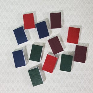 Dollhouse Books 12 Piece Book Set 7/8&quot; tall 1:12 Scale Miniatures Library