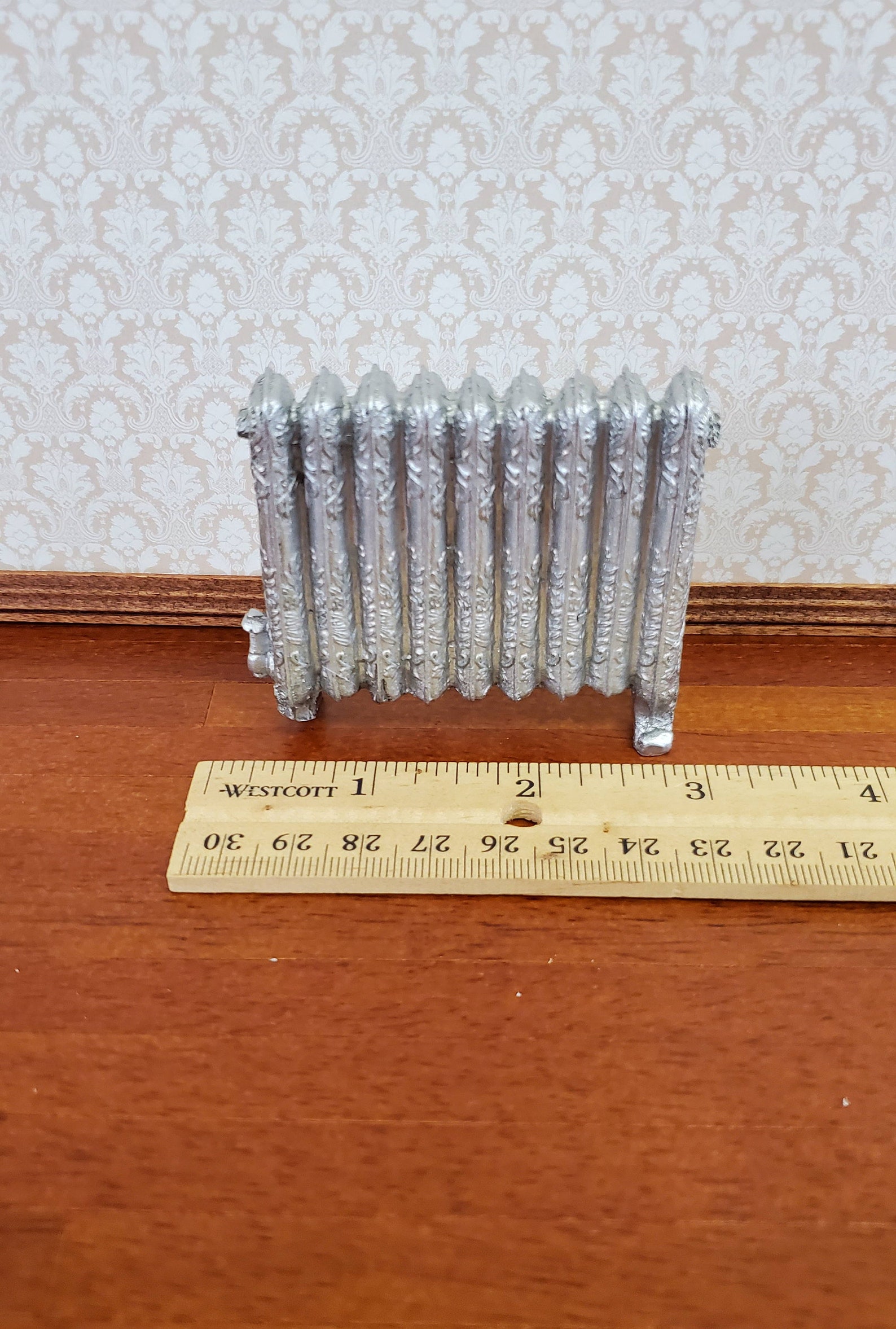 Dollhouse Miniature Radiator Large Silver Fancy 1:12 Scale | Etsy
