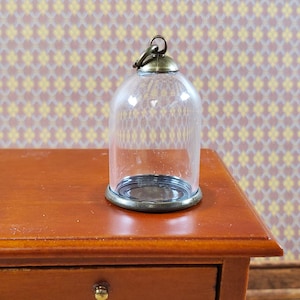 Tiny Bell Jar Dome Glass Cover on Base Display Miniature Curiosities 1&quot; tall