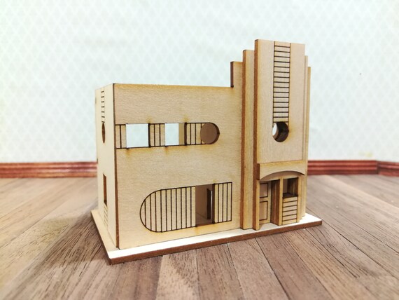 Dollhouse Miniature 1:144 Scale KIT House Art Deco Style With -   Portugal