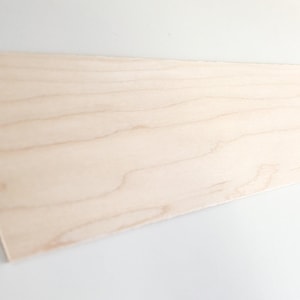 Maple Sheet Plank Thin 1/16&quot; Thick x 3&quot; Wide x 12&quot; Long Kiln Dried Woodworking