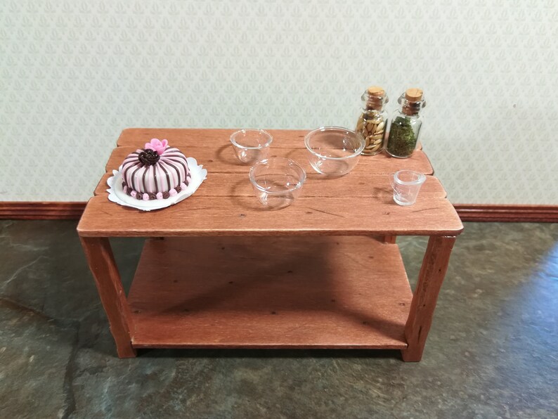 Dollhouse Miniatures Bright deLights set of 3 tiny white nesting bowls 12 scale