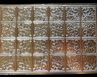 Dollhouse Miniature Tin Ceiling Embossed Real Copper 1:12 Scale 9.5" x 6.25" Art Nouveau