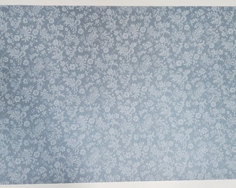 Dollhouse Wallpaper Blue/Gray Damask MiniGraphics 1:12 Scale Miniature 3 Sheets