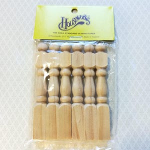 Dollhouse Miniature Newel Posts Large 1:12 Scale for Stairs 3 1/2" Tall HW7012