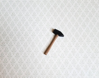 Dollhouse Miniature Mason's Hammer Vintage Style 1:12 Scale Tool Painted Metal