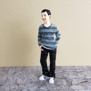 Dollhouse Miniature Boy Son Teenager Brother Modern Standing 1:12 Scale
