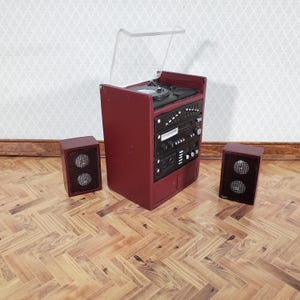 Dollhouse Stereo System with Turntable Record Player Retro Style 1:12 Scale Resin image 5