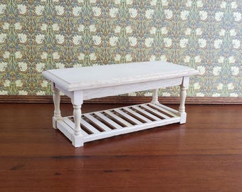 Dollhouse Miniature Large Kitchen Prep Table 1:12 Scale Unfinished Furniture