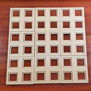 Dollhouse Ceiling Panels Coffered Layered Wood Kit 2 Part 1:12 Scale Miniatures