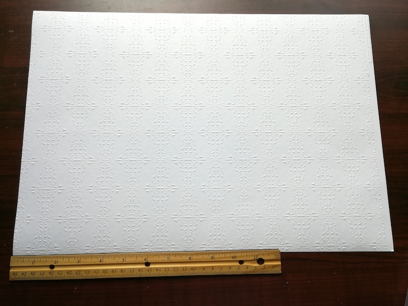 Dollhouse Miniature Ceiling Paper Embossed Textured 112 Scale Etsy