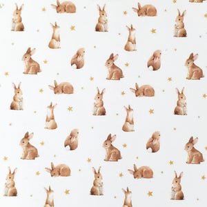 Dollhouse Bunny Rabbit Wallpaper 3 Sheets Nursery Baby&#39;s Room 1:12 Scale Miniature