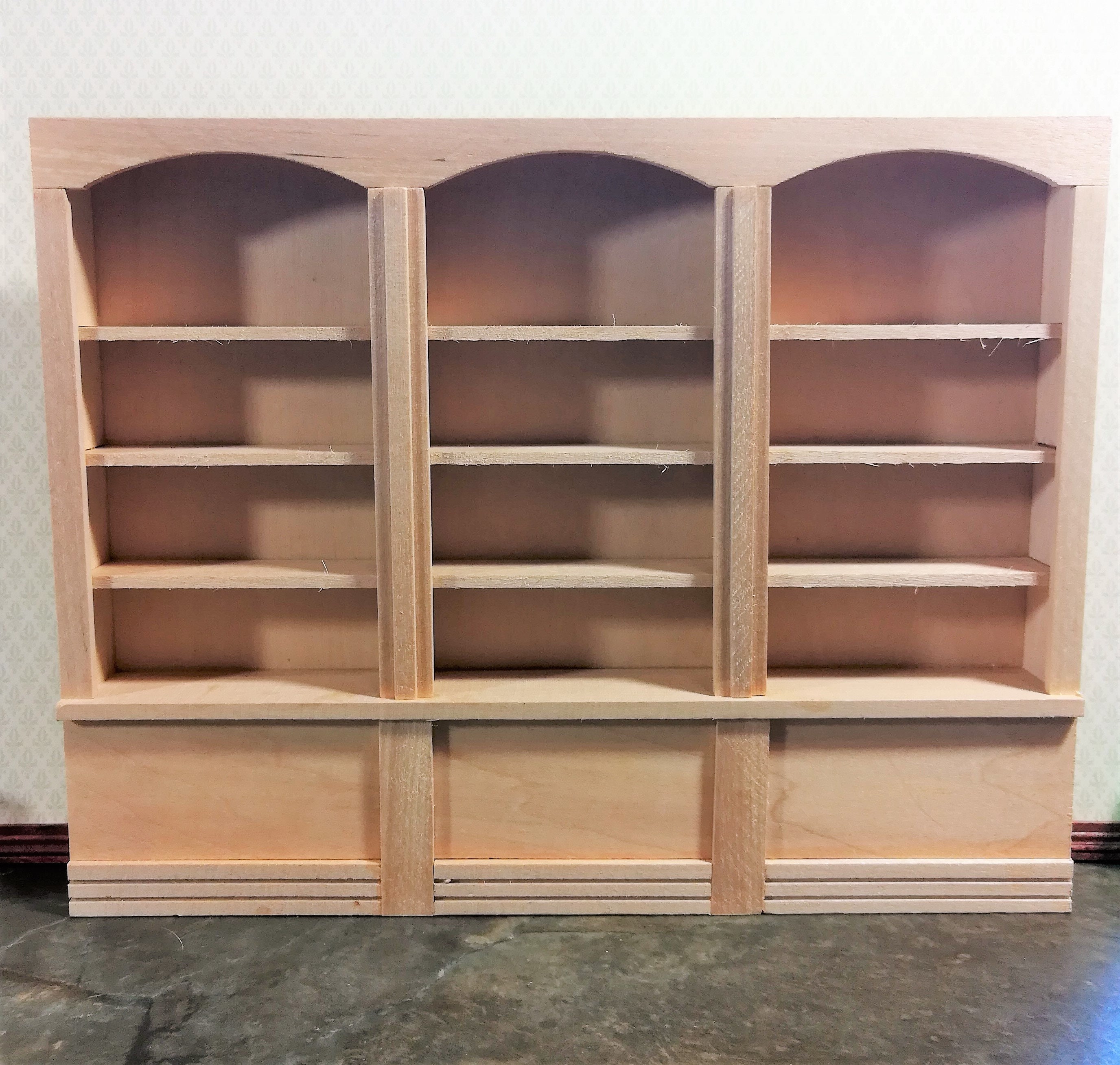 unfinished dollhouse bookcase