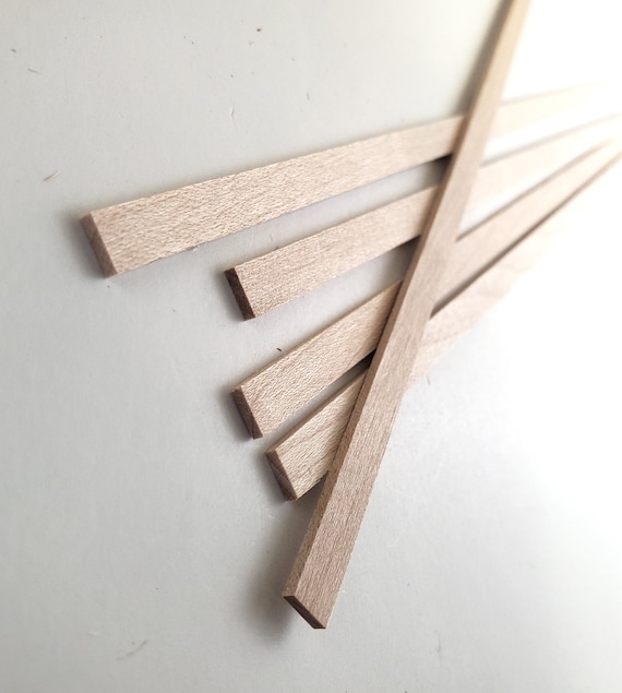Walnut Wood Strips X10 1/8 X 1/4 X 6 Long Crafts Models Miniatures