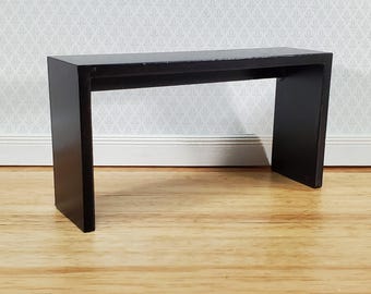 Dollhouse Console or Tall Sofa Table Modern Black 1:12 Scale Miniature Furniture
