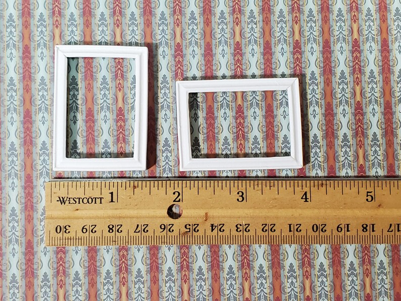 Dollhouse Picture Frame Set of 2 Small White for Paintings Etsy
