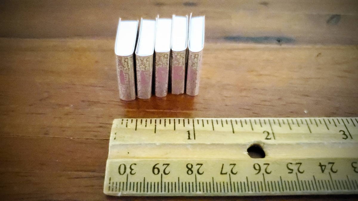 Dollhouse Miniature Book Set x5 Louisa May Alcott 1:12 Scale blank inside 