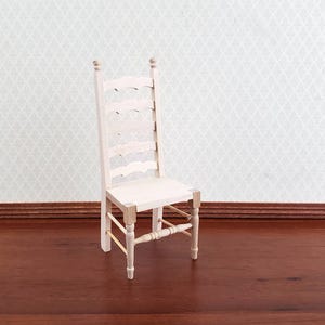 Dollhouse Ladderback Chair Unpainted for Kitchen or Dining Room 1:12 Scale