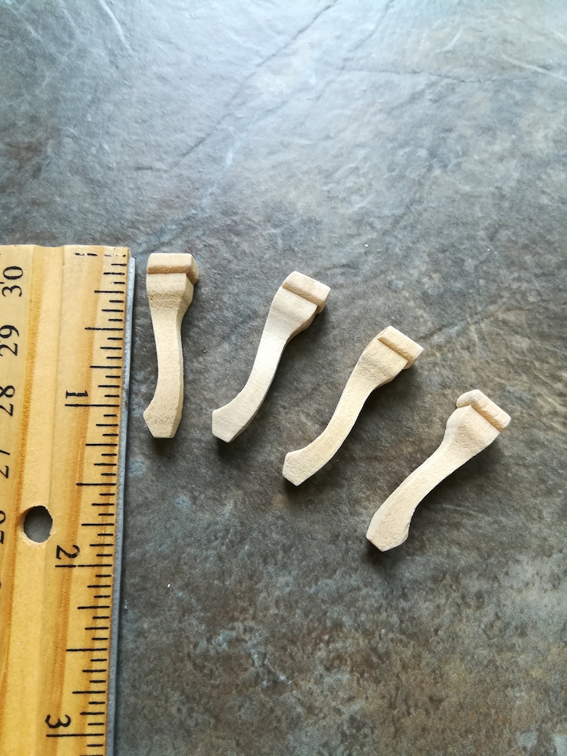 Dollhouse Miniature Wood Cabriole Legs for Chair or Furniture Etsy