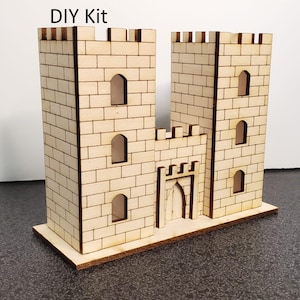 Miniature Castle Tower Keep 1:144 Scale DIY KIT 7 Rooms Ladders 3 Stories