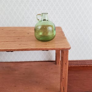 Puppenhaus Miniatur Glasflasche oder Demijohn Grüne Glasflasche mit Griff 1:12 Maßstab