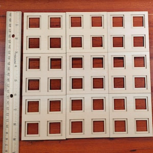 Dollhouse Ceiling Panels Coffered Layered Wood Kit 2 Part 1:12 Scale Miniatures image 3