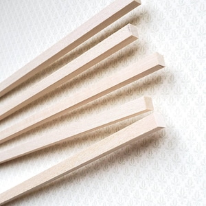 Dollhouse Miniature Wood Beams Posts 1/4 x 1/4 x 18" long 1:12 Scale image 1