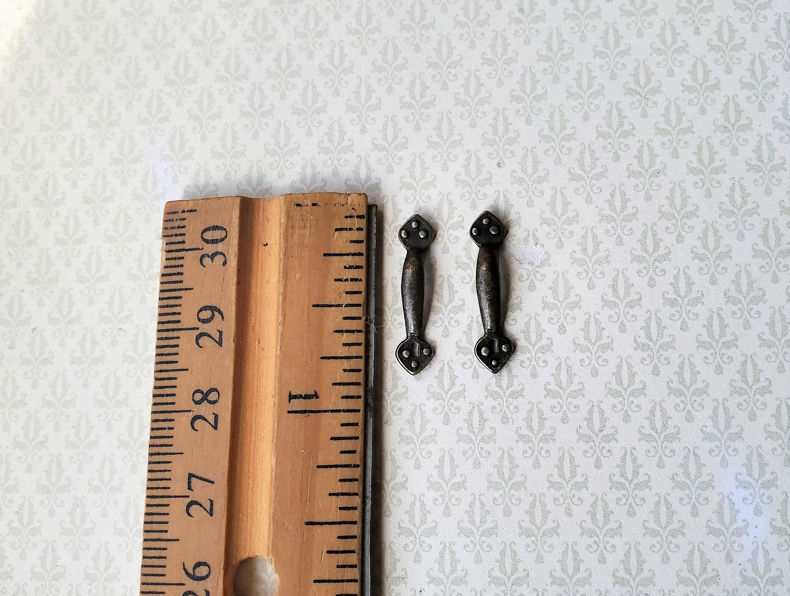 Dollhouse Miniature Door Handles With Keyhole Tudor Style X2 Etsy