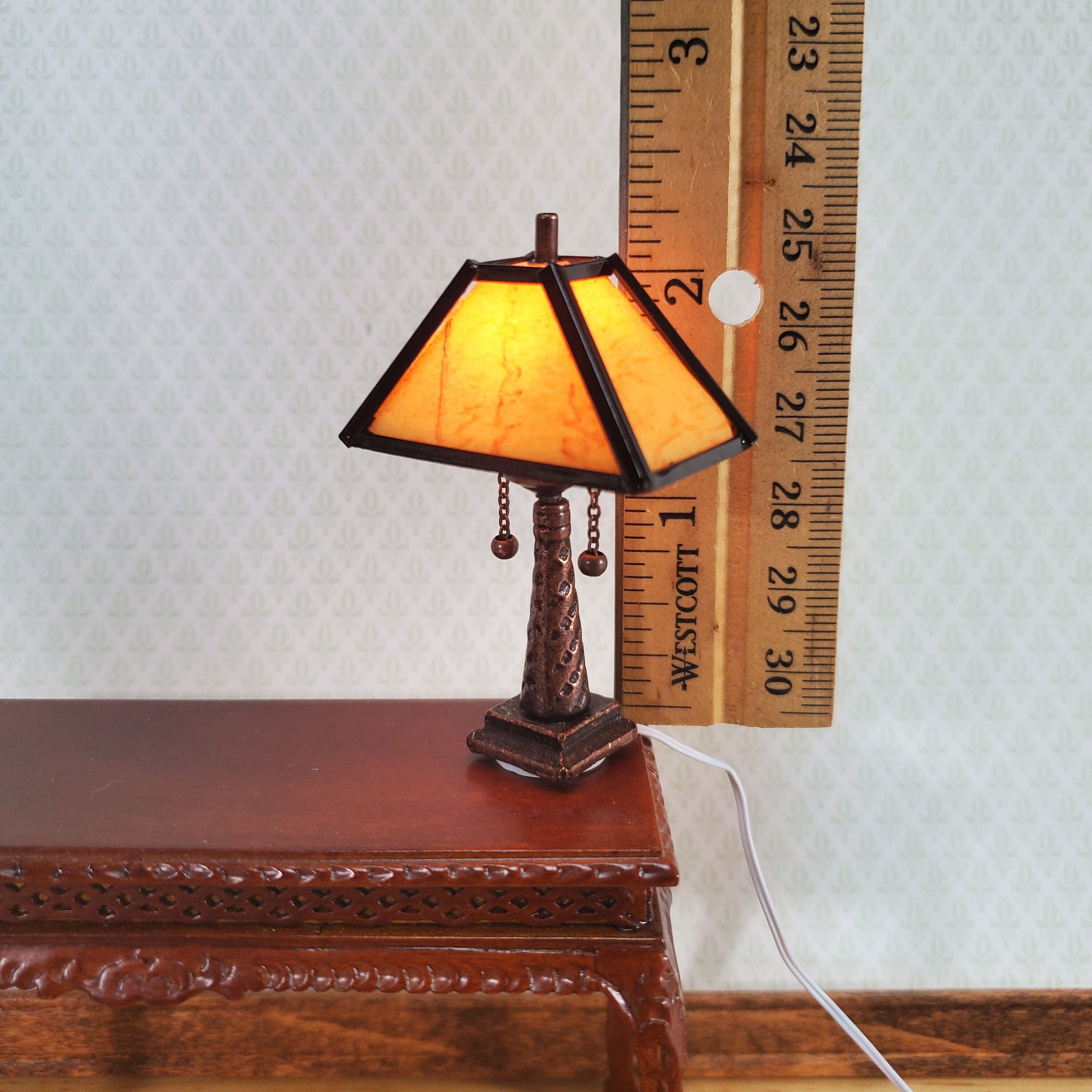 Lampe de maison de poupée Arts & Crafts Craftsman Style w/Plug Large 1:12  Scale Miniature 12 volt -  France