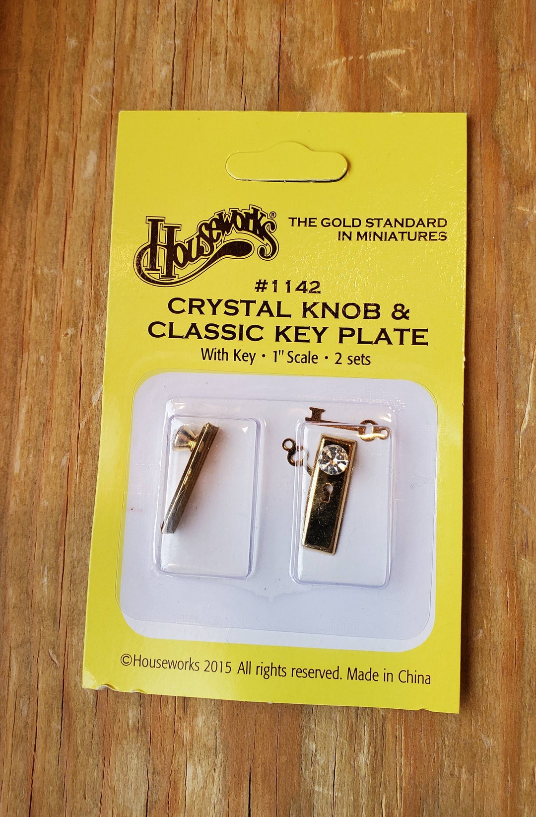 Dollhouse Miniature Door Knobs Handles Gold With Crystal Knobs