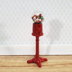 Dollhouse Gumball Machine Dispenser Vending Machine on Stand 1:12 Scale