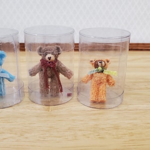 Dollhouse Teddy Bears Set of 3 Stuffed Animal Toys 1:12 Scale Miniatures