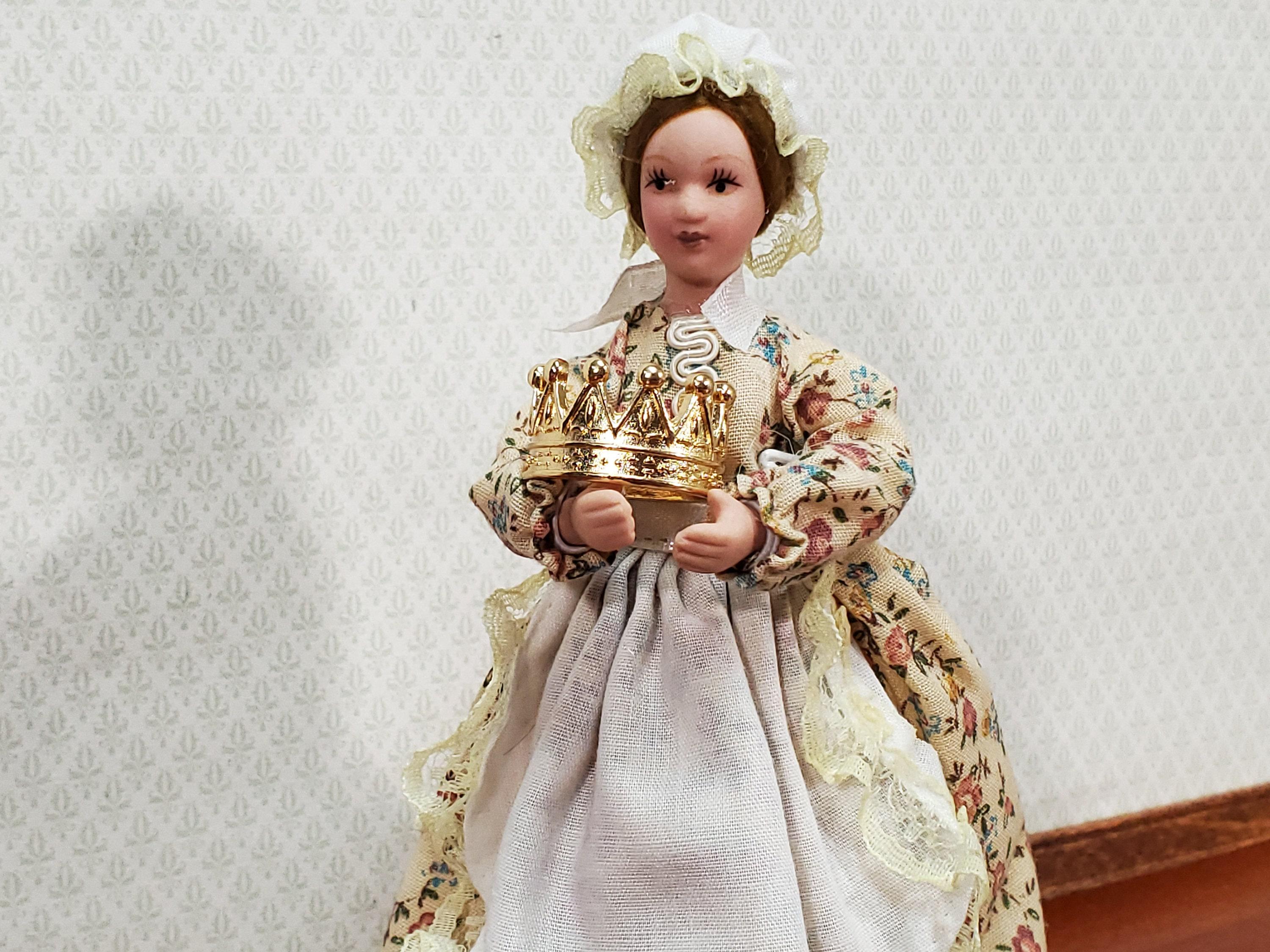 人形用ミニチュアクラウン ゴールドメタル 1:12スケールアクセサリー