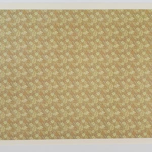 Dollhouse HALF SCALE Wallpaper 3 Sheets Victorian Arts & Crafts Green Leaves "Sissinghurst" 1:24 Scale