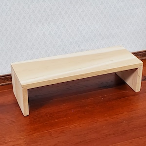 Table basse moderne pour maison de poupée en bois non peint à l'échelle 1:12, meubles miniatures à faire soi-même