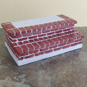 Dollhouse Miniature Brick Steps Resin Large 1:12 Scale Garden or Yard